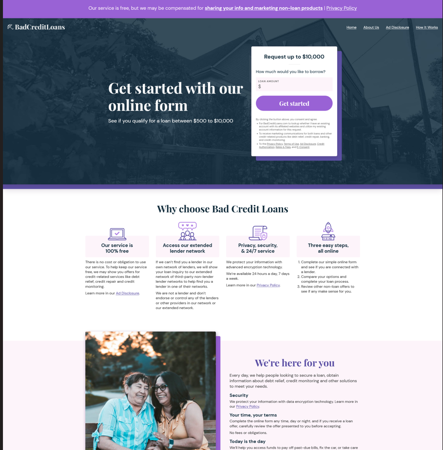 bad credit loans